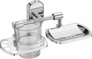 Jovial 208 Curio Soap Dish Holder with tooth brush Holder, Soap dish Stand with tooth Brush Stand, Bathroom Accessories