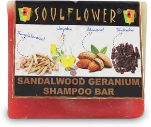 Soulflower Sandalwood Geranium Shampoo Bar