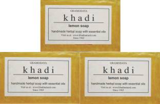 Khadi Herbal Handmade Lemon Soap - Pack of 3