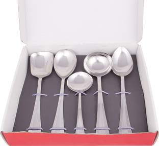 Kishco Milan Stainless Steel Serving Stainless Steel Serving Spoon, Soup Spoon Set