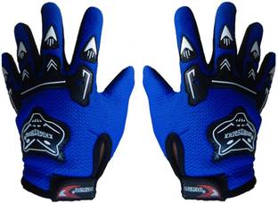 KNIGHTHOOD 1 Pair of Hand Grip for Bike Motorcycle Scooter - (Blue M) Riding Gloves