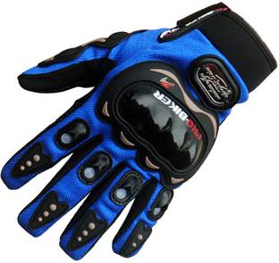 meenu arts PRO-BIKER-Blu-M-XL-14 Driving Gloves