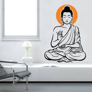 Asmi Collections 90 cm God Buddha Removable Sticker