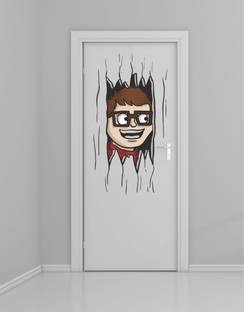 rawpockets 1 cm Crack Door Face Wall Sticker Removable Sticker