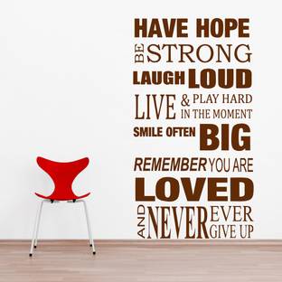 Decor Villa 58 cm Decor villa Have hope be strong Wall Decal & Sticker Self Adhesive Sticker