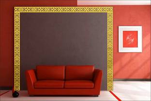 Espcreation 150 cm Esp Creation Heartnet Wall Border Golden 3D Mirror Sticker