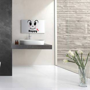 Decor Villa 30 cm Decor villa happy smile Wall decal and sticker Black color Medium Size - 30*27 Cm Self Adhesive Sticker