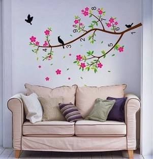 WoW Wall Stickers Rose Flower Tree Wall Stickers Removable Sticker