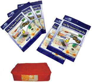 Easy Bag 3 Large/ 2 Jumbo with Tote High Volume Storage Vaccum Bags