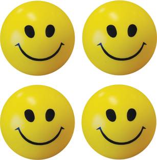 Bgroovy Smiley Face Squeeze Stress Ball - Set of 4  - 3 inch