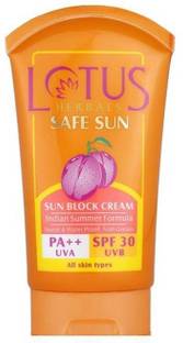 LOTUS HERBALS Sunscreen - SPF 30 PA++ Safe Sun Sun Block Cream (100g)