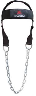 KOBO Power Neck Harness Nylon Gym Training Padded Straps / Weight Lifting Bar / Gloves Hooks Wraps Strap Home Gyms Neck Support