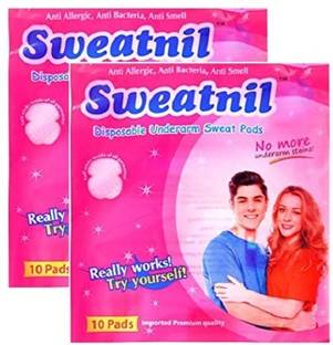 Sweatnil Twin Pack Self Stick Disposable Underarm Sweat Pads