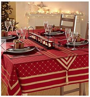 Raghuraj Lifestyle Solid 4 Seater Table Cover