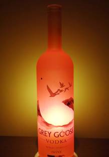 Kavi The Poetry-Art Project Recycled Vodka Table Lamp