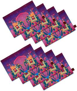 SEJ BY NISHA GUPTA Rectangular Pack of 8 Table Placemat