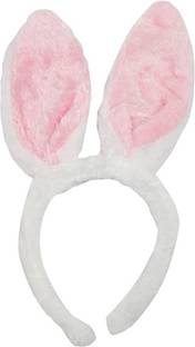 FUNCART White Bunny Ears Crown & Tiara