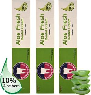 YETURU'S Aloe Fresh Dental Cream 100 gm (pack of 3no's) Toothpaste