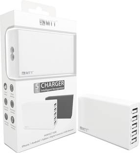 MTT 25W/5A 5 Port Smart IC Charger For Smartphone & Tablets USB Hub