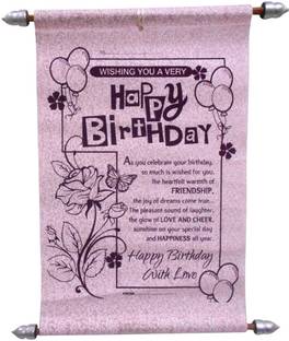 Saugat Traders Birthday Scroll Greeting Card