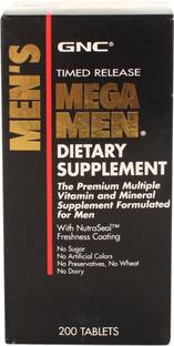 GNC Mega Men Multivitamin - Timed Release Formula and NutraSeal Freshness Coating