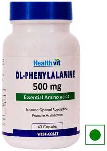 HealthVit DL-Phenylalanine 500 mg 60 Capsules