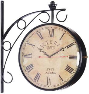 HOMECRAFTWORLD Analog 34.925 cm X 10.16 cm Wall Clock