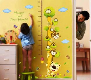 Happy Walls Good Friends Cartoon Growth/Height Chart/Kids Room