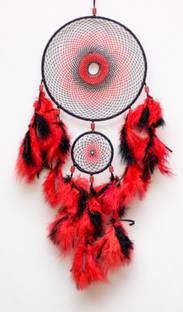 Daedal Dream Catchers Intricate web design(Red And Black) Wool Dream Catcher