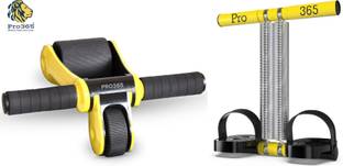 PRO365 Tummy Trimmer & Foldable Ab Roller for Fat Burning & Home Gym Exerciser (Combo) Ab Exerciser