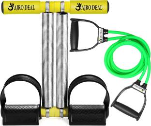 AJRO DEAL Double Spring Tummy Trimmer For Workout & Heavy Resistance Tube Ab Exerciser