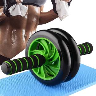 AJRO DEAL Double-wheeled Abdominal Cross-fit Gym Equipment for Body Fitness Ab Exerciser Ab Exerciser