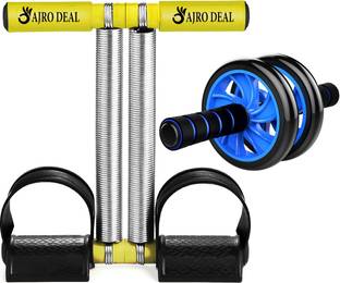 AJRO DEAL Double Spring Tummy Trimmer - Multipurpose Fitness Equipment (Black) Ab Exerciser