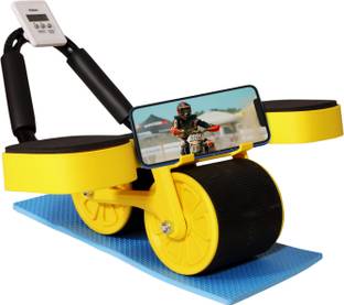 PRO365 Auto Rebound Ab Wheel With Timer Elbow Support Core Strength Training Ab Exerciser
