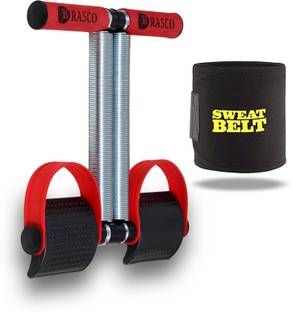 RASCO Combo Red Double Steel Spring with Sweat Belt Size Free Ab Exerciser