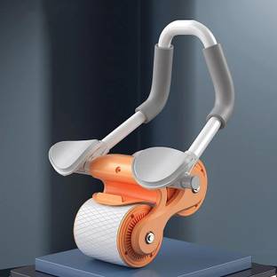Fitness Scout Auto Rebound Ab Roller Wheel, Abdominal Wheel Kit with Elbow Support and Timer Ab Exerciser