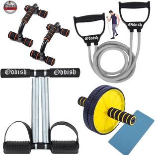 Oddish 12 inch Tummy Trimmer, Pushup bar, Toning tube and Abdominal wheel Ab Exerciser