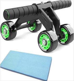 KASO Premium 4 Wheel AB Roller With Mat For Six Pack ABS Workout At Home/GYM--UNISEX Ab Exerciser