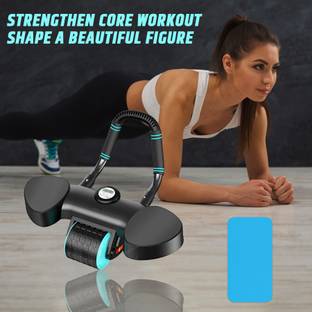 Manogyam Elbow Support Automatic Rebound Abdominal Wheel Equipment for Core Workout Ab Exerciser