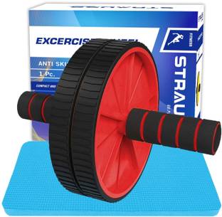 Strauss Double Exercise Roller Wheel | Abs Roller | Ab Wheel Roller | Gym Roller Ab Exerciser