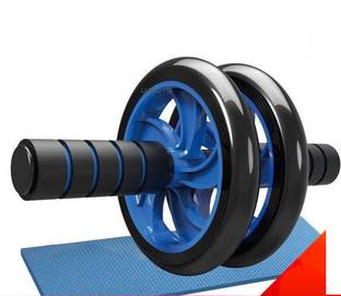 LAFILLETTE Fold-able 2 Wheel AB Roller Abs Workout Equipment With Anti Slip Knee Pad Ab Exerciser
