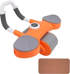 OKASTA Automatic Rebound Ab Abdominal Exercise Roller with Elbow Support and Timer Ab Exerciser