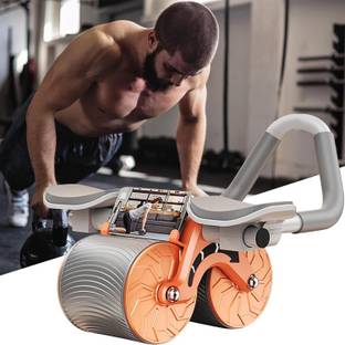MANIBAM IMPEX Professional Automatic Rebound Fitness Exercise Roller Elbow Support Unisex Ab Exerciser