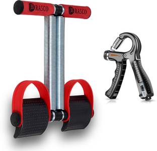 RASCO COMBO RED BELT WITH FOAM GRIP WITH Hand Grip Ab Exerciser
