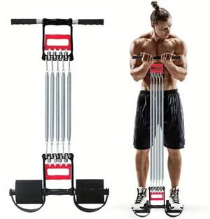 Shopeleven Abdominal Fitness Sit-Up Pull Rope Exercise Machine Workout Indoor Gym Equipment Resistance Tube