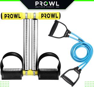 PROWL by Tiger Shroff Fitness Combo Double Spring Tummy Trimmer With Heavy Toning Tube Ab Exerciser