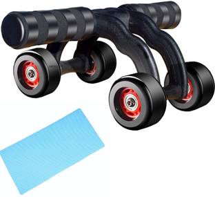 LAFILLETTE Abdominal Ab Roller with Knee Pad Gym For Exercise Fitness Equipment Workout Abs Ab Exerciser