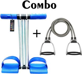 Cool Buddyzz Combo of Double Spring Tummy Trimmer and Exercise Band / Resistance band Ab Exerciser