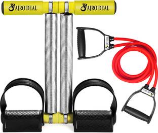 AJRO DEAL Double Spring Tummy Trimmer for Belly Fat Loss & Resistance band for Gym Workout Ab Exerciser