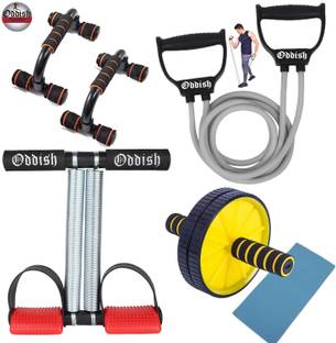 Oddish 12 inch Tummy Trimmer and pushup bar, Toning tube with abdominal wheel Ab Exerciser